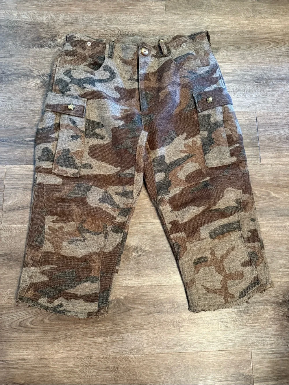 Weatherby Camo Field Coat Hunting Jacket size XL with Pants Size 36 Wool